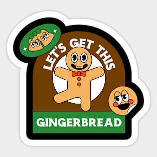 Gingerbread Man Christmas Sticker